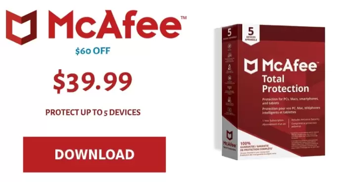 McAfee for Less, McAfee Offer. 
