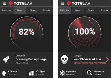 TotalAV Android Interface.