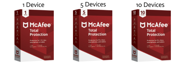 McAfee 1-10 devices.
