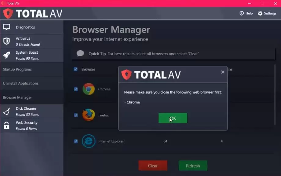 TotalAv Browser Manager