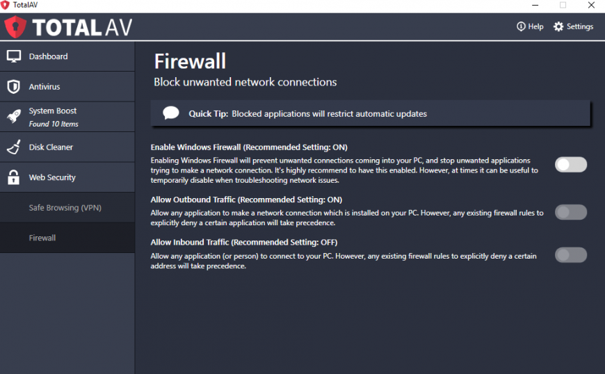 Totalav Antivirus Firewall.