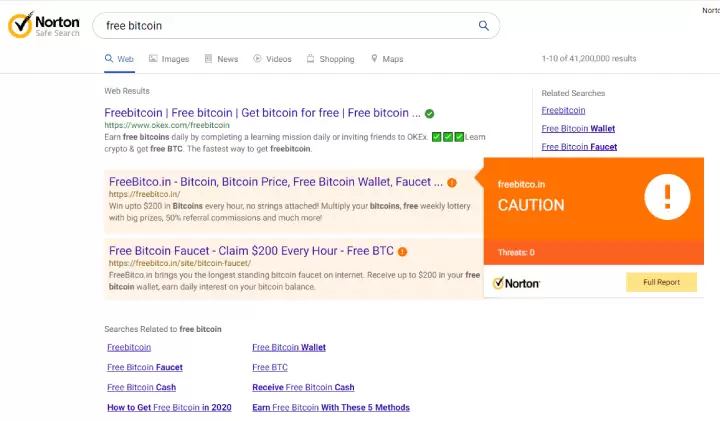 Norton Warning
