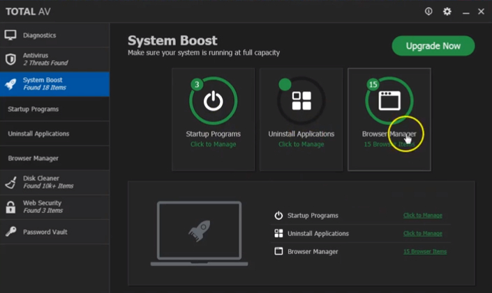 TotalAV system boost