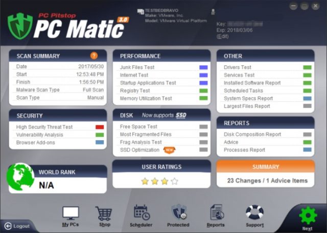 Affiliate Link PC Matic Home Main Screen