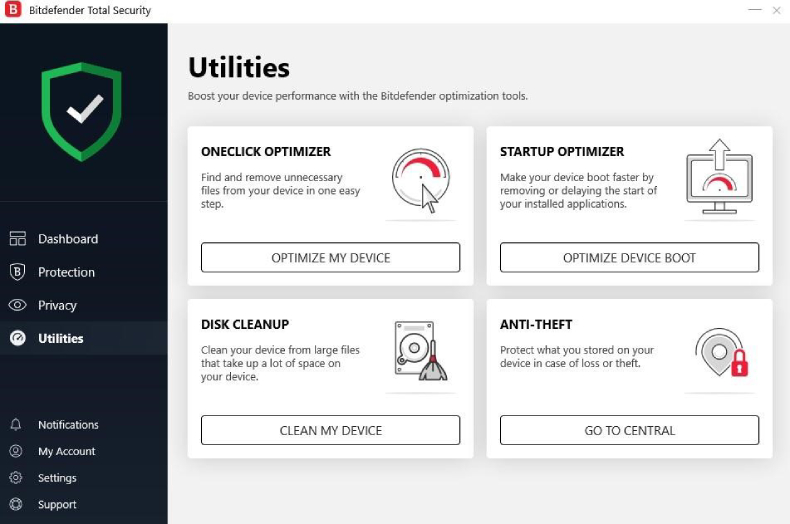 Bitdefender Dashboard