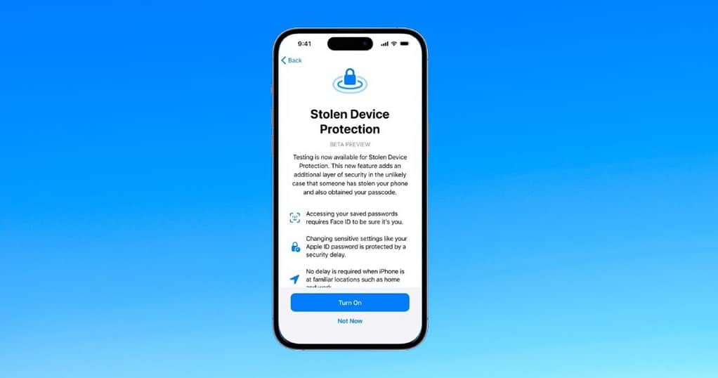 iOS Stolen Device Protection