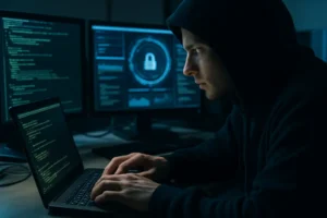 AI cybersecurity threats dashboard showing identity alerts and cloud activity