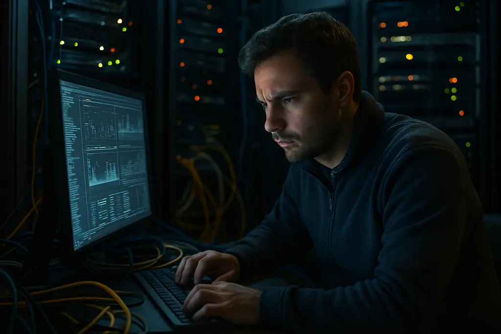 Data Center Costs shown through power lines feeding a large server facility