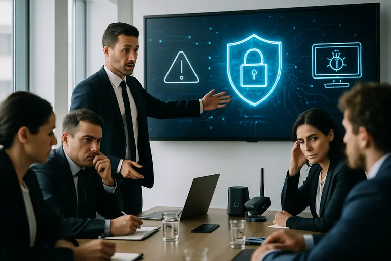 Enterprise security dashboard showing access controls and data movement alerts
