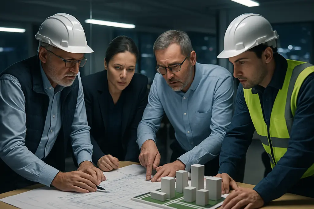 Infrastructure Permitting documents beside grid plans and data center site maps