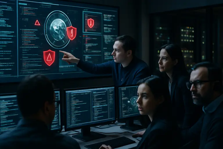 Security operations team comparing alert data and system costs